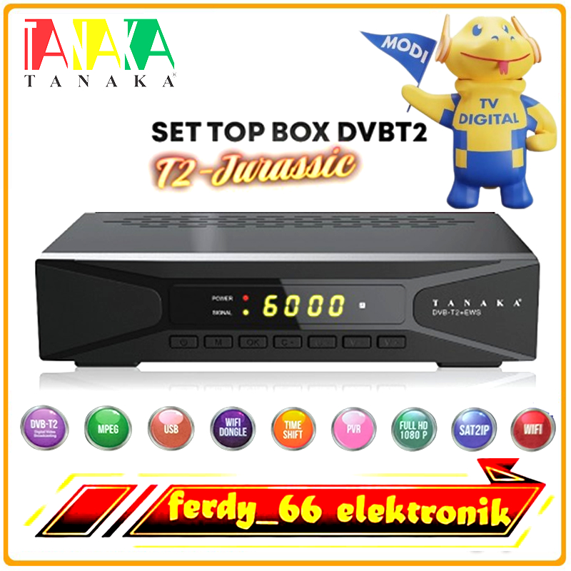 Set Top Box TV Digital DVB T2 Tanaka T2 - Jurassic STB TV Digital