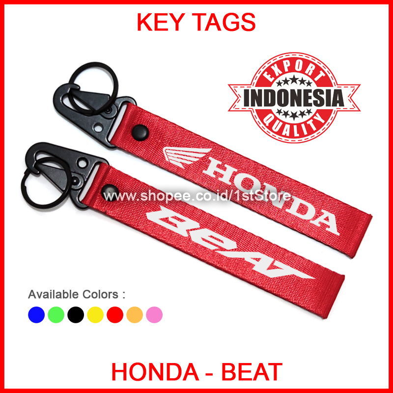 GANTUNGAN KUNCI HONDA BEAT PREMIUM KEYCHAIN LOGO HIGH QUALITY KEY CHAIN BIKE BAG TAG SEPEDA MOTOR AK