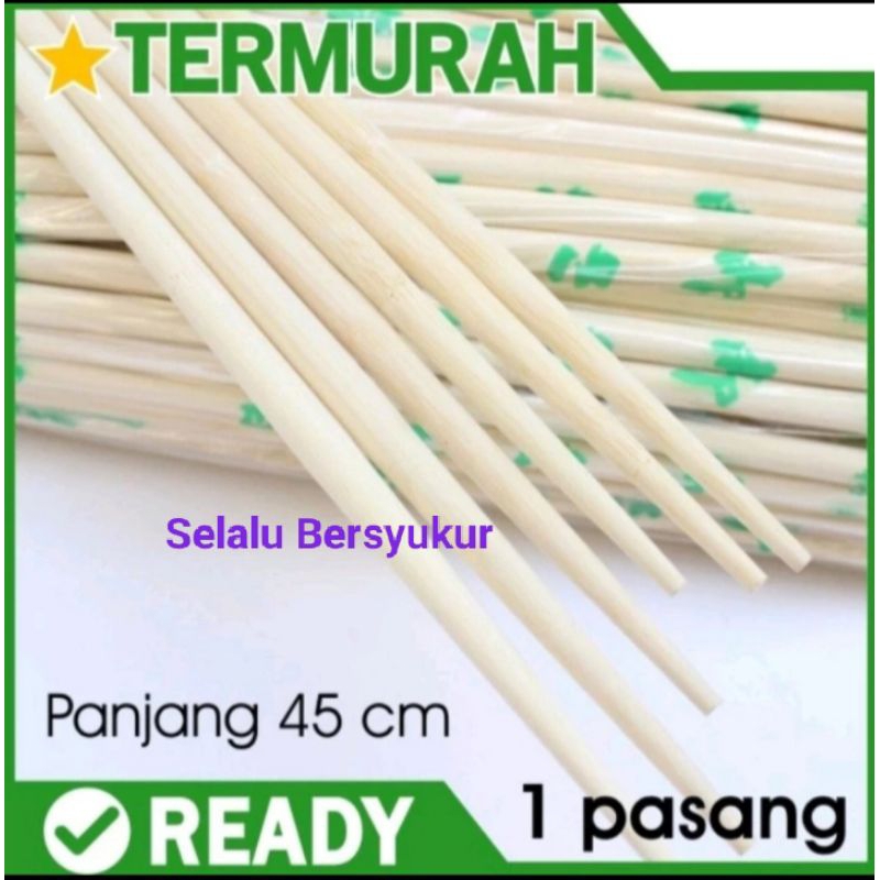 Sumpit Mie Panjang 45 cm Kayu Bambu