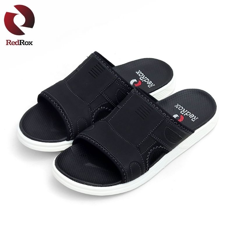 Sandal Pria Casual Trendy Redrox Vort6 Hitam dan Putih