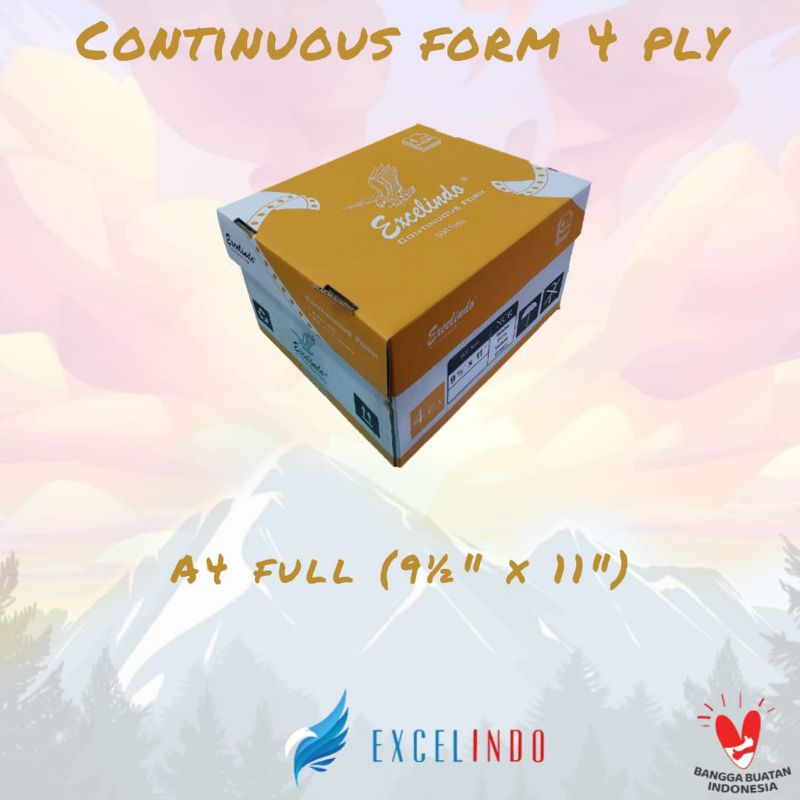 

Kertas Continuous form 4ply 500set 9.5x11"tanpa pembagian