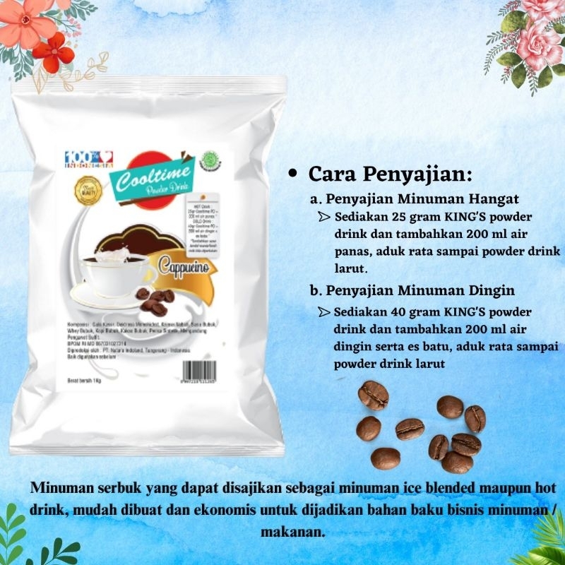 

BUBUK MINUMAN RASA CAPUCiNO POWDER DRINK COOLTIME 1 KG