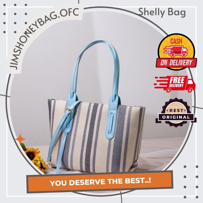 TAS SELEMPANG TENTENG KERJA WANITA CEWEK BESAR IMPORT MURAH SHELLY BAG JIMS HONEY