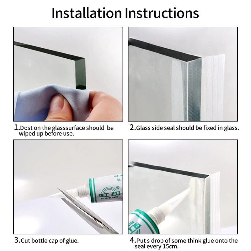 Lis Sela Pintu Silikon Strip Segel Door Seal Leakproof Model h - WU2 - Transparent