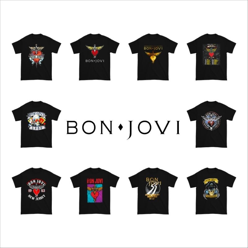 Kaos Bon Jovi Band Music | Baju Bon Jovi Band Music | T-Shirt Vintage Band | Kaos Pria dan Wanita