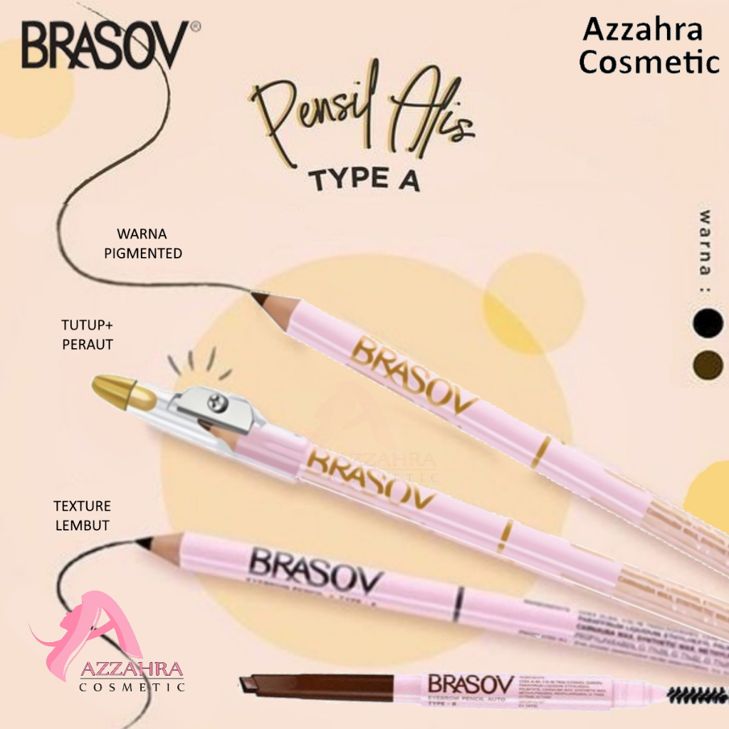 BRASOV Eyebrow Pencil 2.5g Original PENSIL ALIS TYPE A | TYPE B