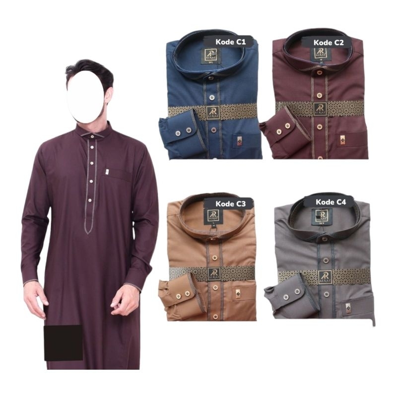 JUBAH AL RAZ MOTIF BORDIR MANSET