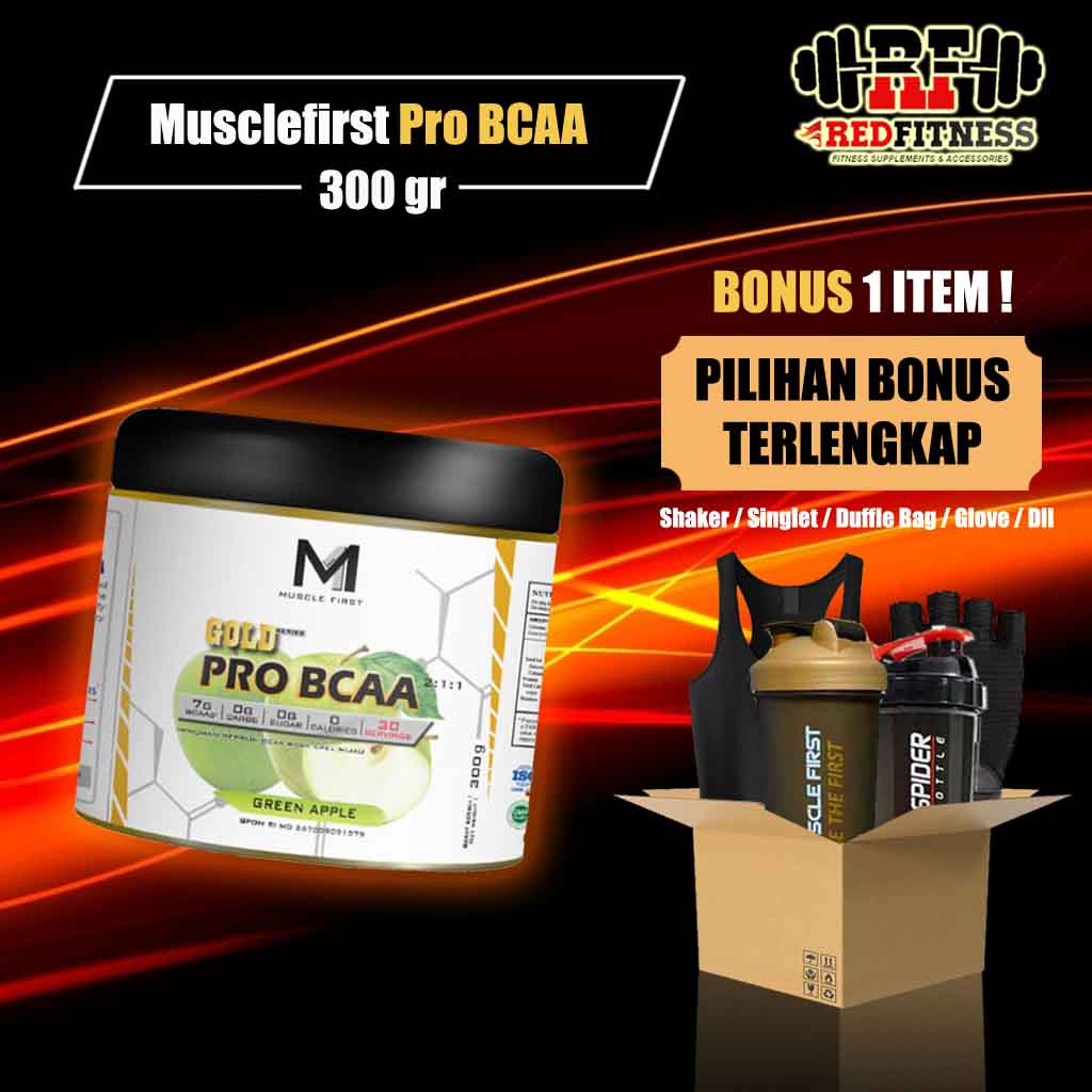 M1 Muscle First Gold Pro Bcaa 300 Gram Powder / MuscleFirst 300gr gr BPOM MUI