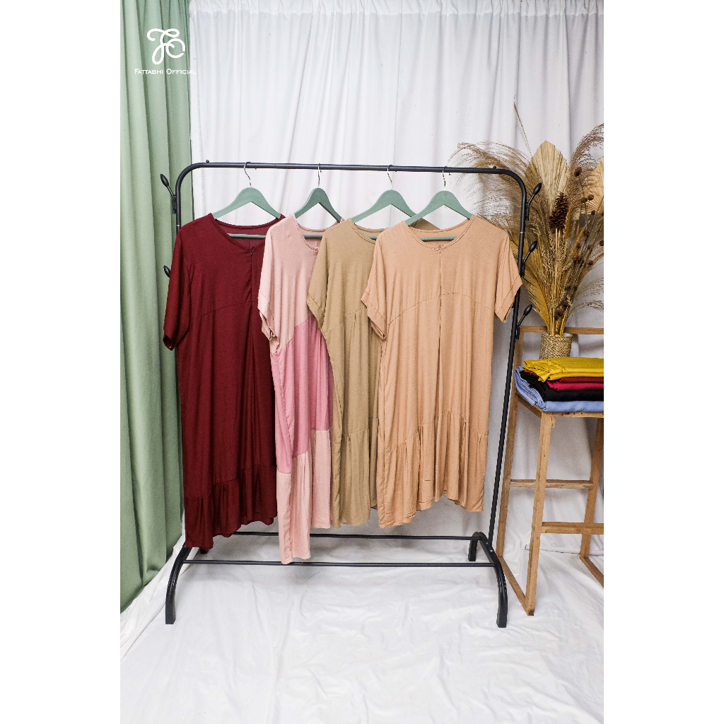 Fattabhi-Daster Polos Rayon dan ayon twill premium busui friendly ukuran jumbo