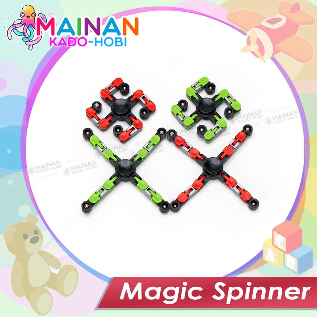 MAINAN ANAK EDUKASI PUTAR GANGSING SPINNER FIDGET ROBOT