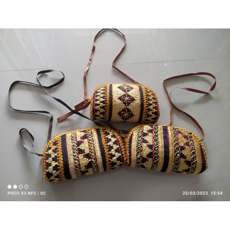 Pouch tas dompet hp tapis lampung oleh oleh cinderamata kado souvenir tapis lampung