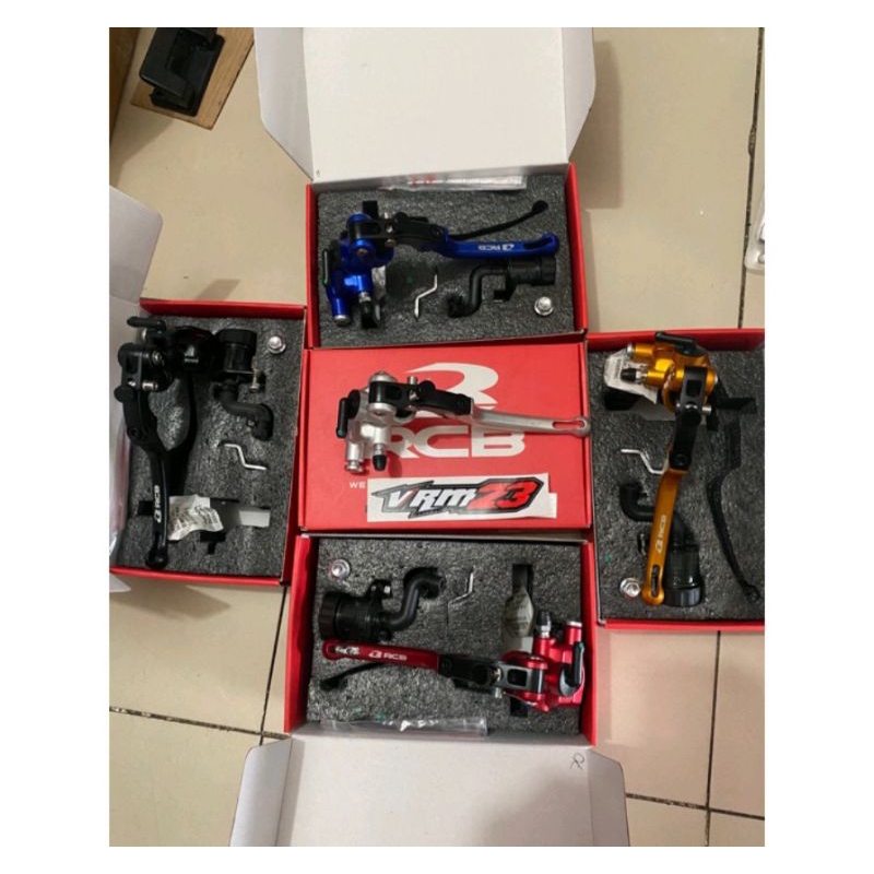 NEW Master rem rcb s1 set kanan kiri 14 mm kopling gold merah hitam silver biru s1