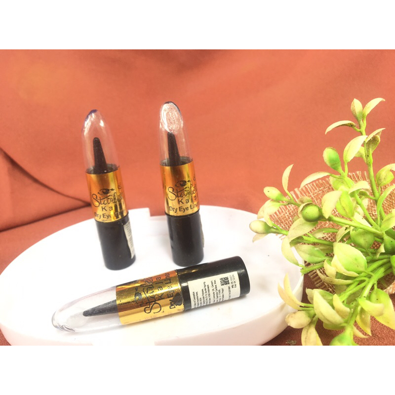 Celak Mata Herbal STARLET KAJAL Stick Hitam Asli India Halal Aman Sensasi Mint Mempercantik Wajah I 