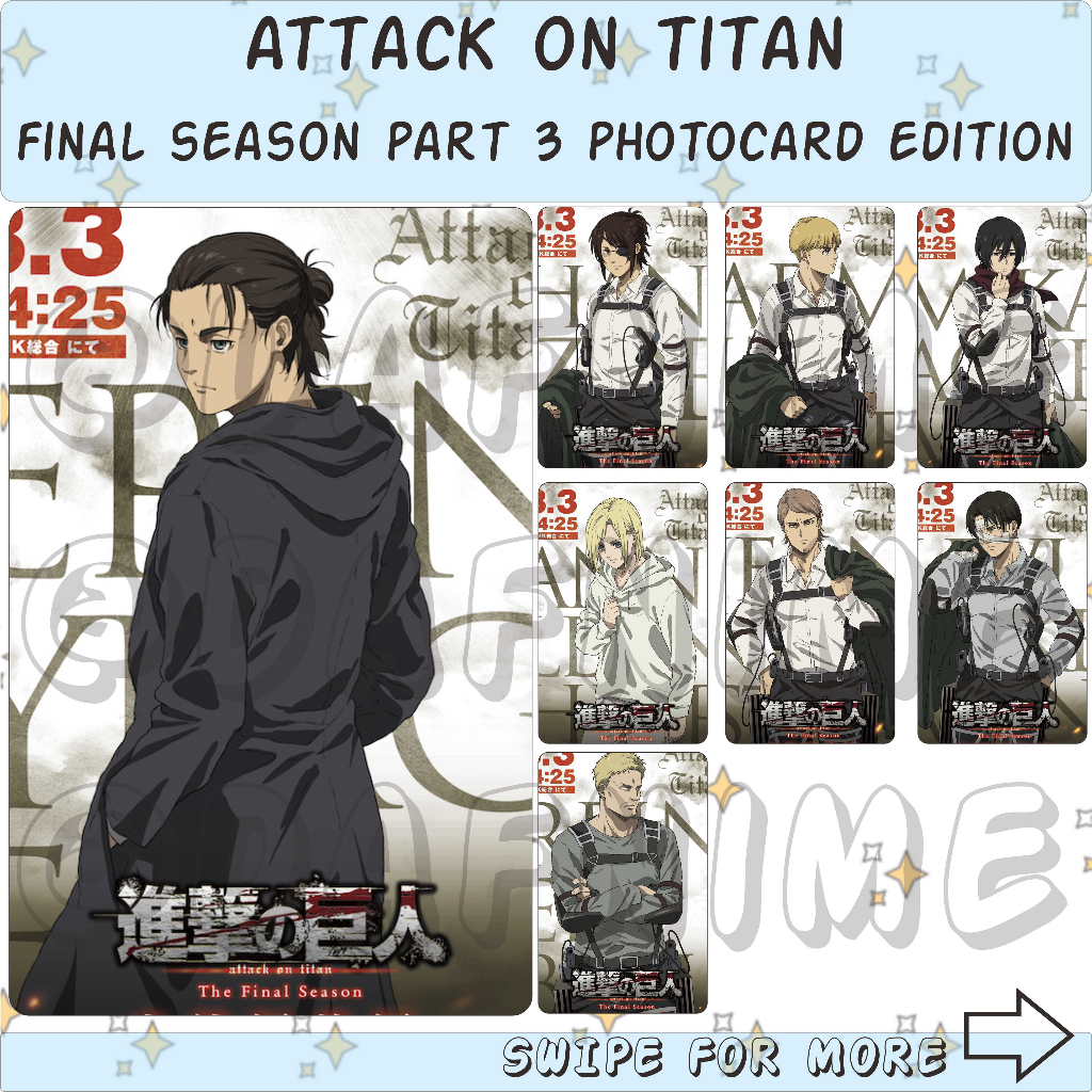 ATTACK ON TITAN FINAL SEASON PART 3 EDITION PHOTOCARD ANIME