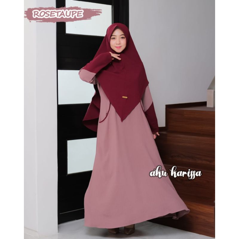 Deana set syar'i by Aku Karissa/Gamis set hijab ori aku Karissa