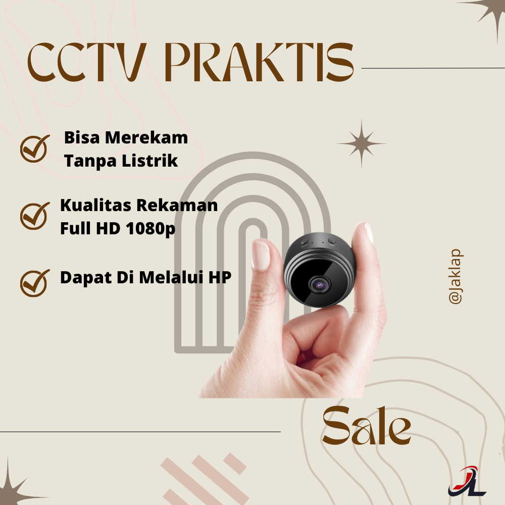 CCTV Wide Angle Nightvision Wifi Rumah Indoor dan Outdoor Mini Tersembunyi 1080p Kecil Konek Ke HP H