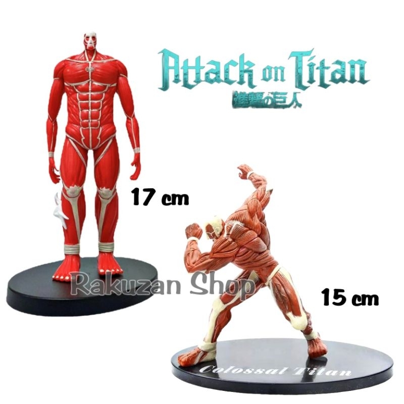 Action figure Attack on Titan colossal titan armin dan Berthold miniatur pajangan Shingeki no Kyojin