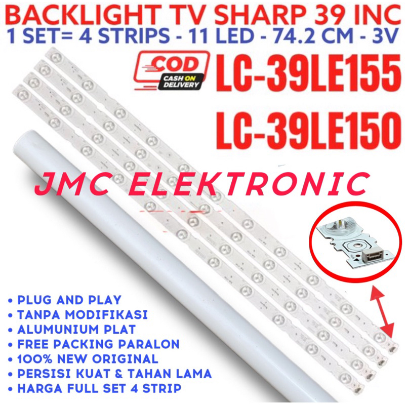 BACKLIGHT TV LED SHARP 39 INC LC 39LE155 39LE150 39LE155M 39LE150M LC39LE155 LC39LE150 LC39LE155M LC39LE150M