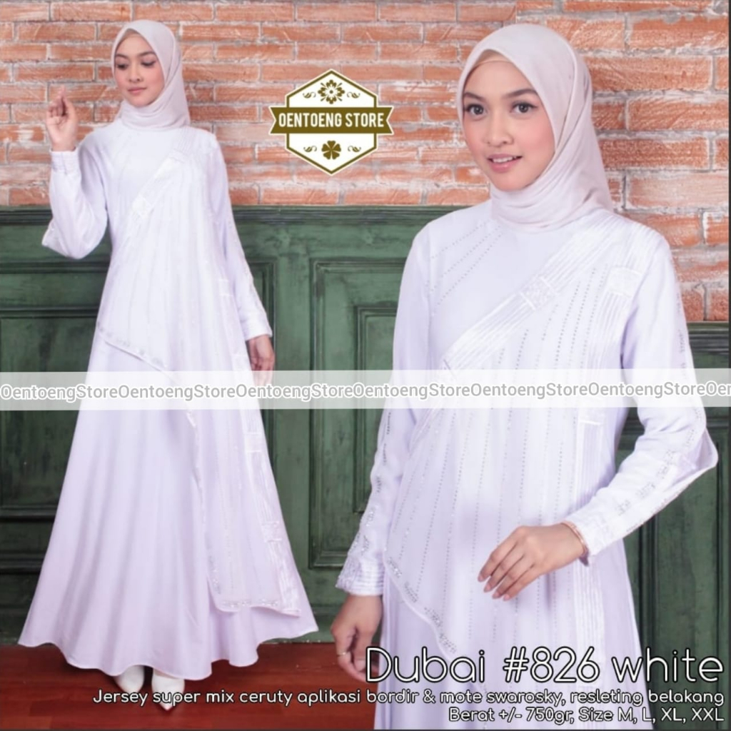 GAMIS ABAYA TURKEY // ABAYA WHITE // GAMIS PUTIH ABAYA // DUBAI OENTONG 826/ ABAYA 827 // ABAYA FARZ