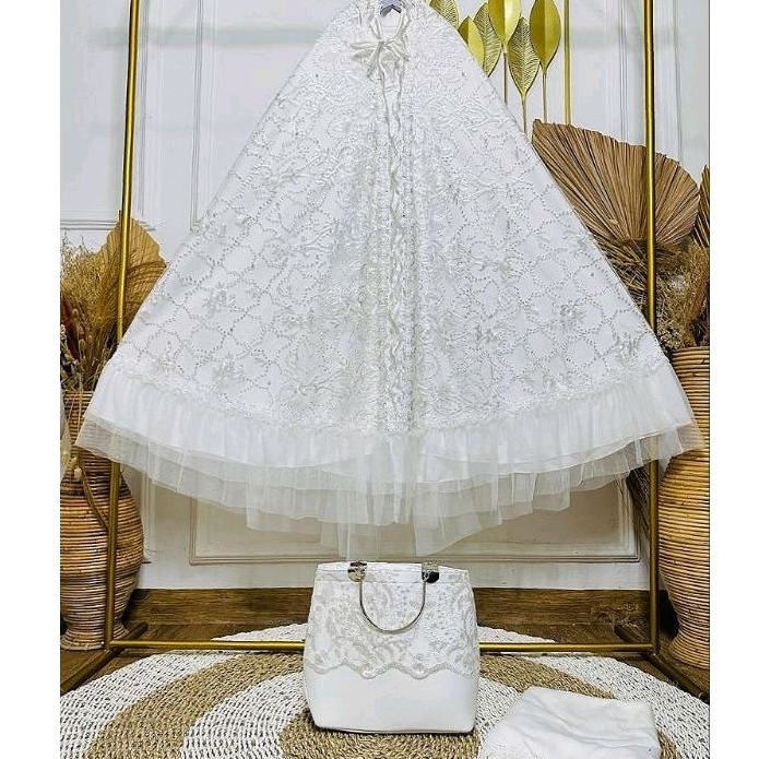 Termurah. Mukena Brukat Import Tas Behel