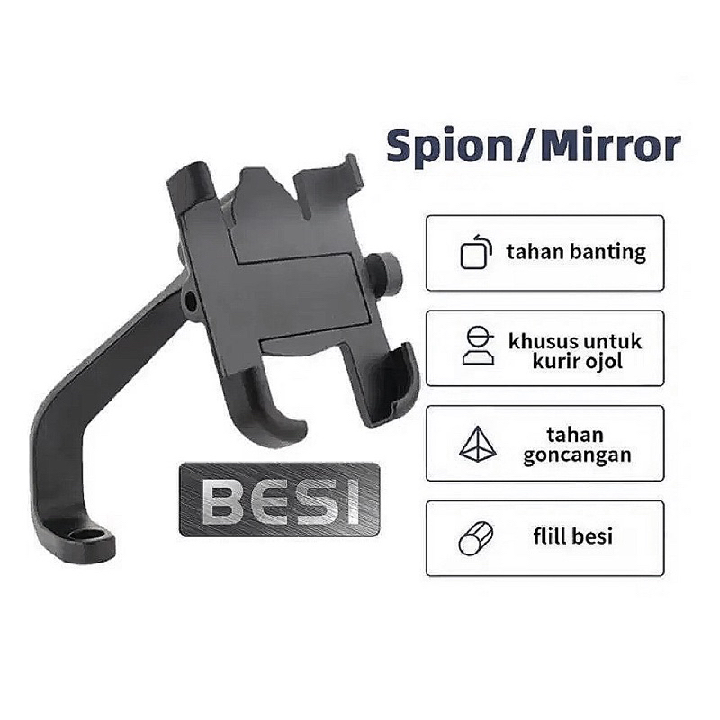 Phone Holder Spion Motor Phone Holder Stang Motor Phone Holder Stang Sepeda Full Besi