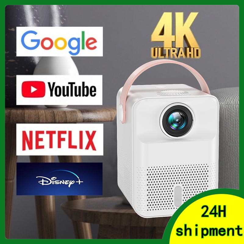 Proyektor Android Smart Projector HD 1080P With WiFi &amp; Bluetooth 8000 Lumens LED Proyektor Portabel Home Theater Dapat Digunakan Presentasi Kantor