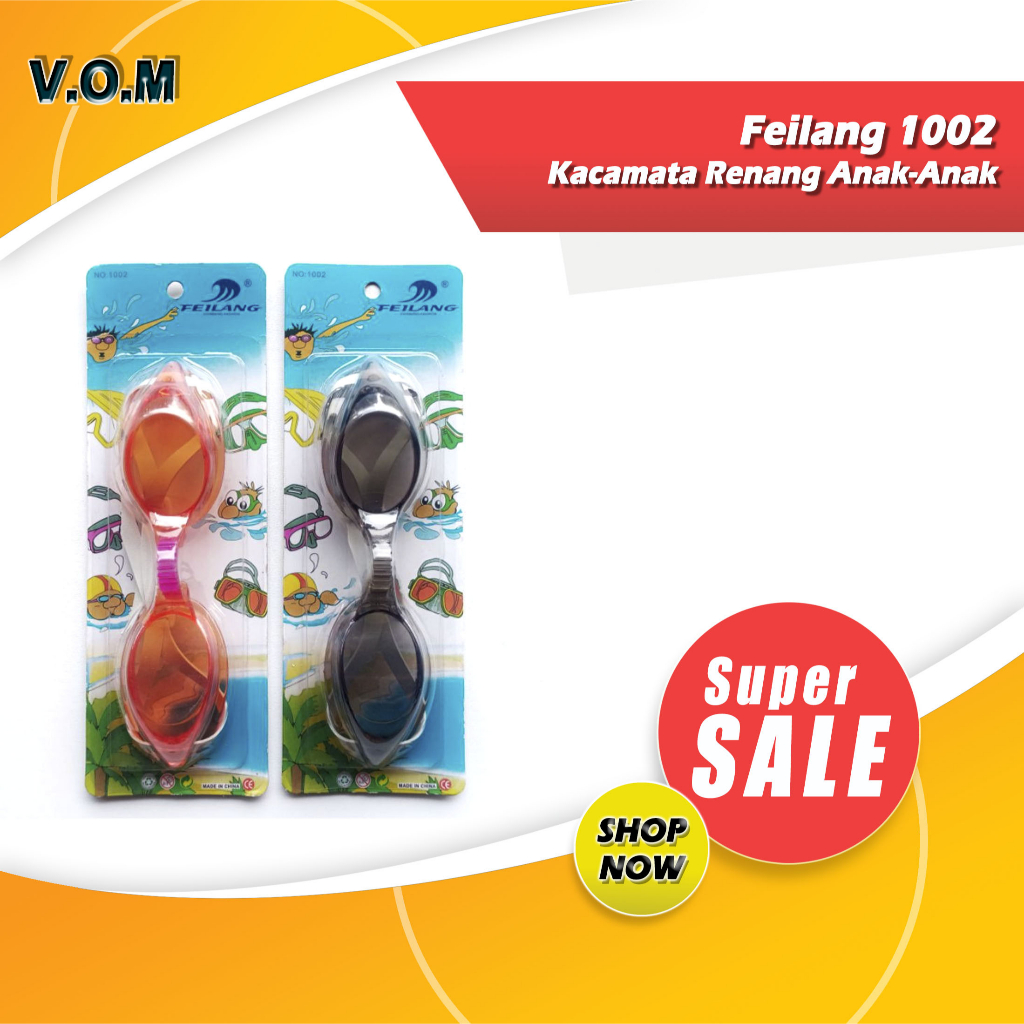 Feilang 1002 Kacamata Renang Anak-Anak 3-6 Tahun Swimming Goggles 0882