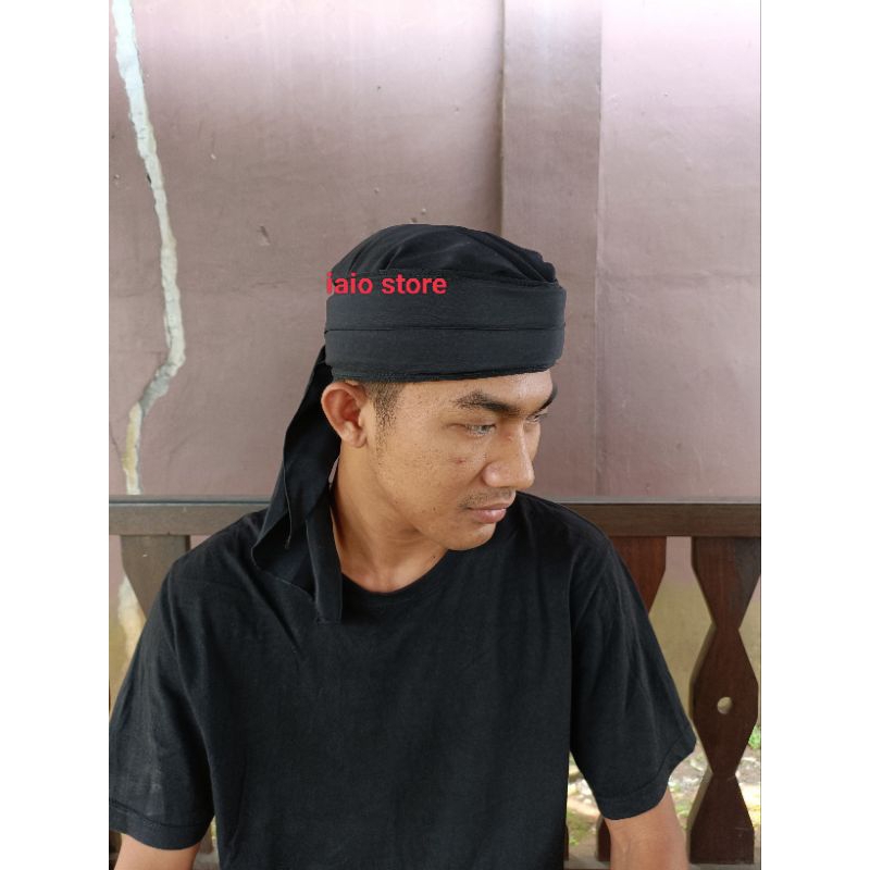 Peci Kupluk Imamah hitam polos Model muslim