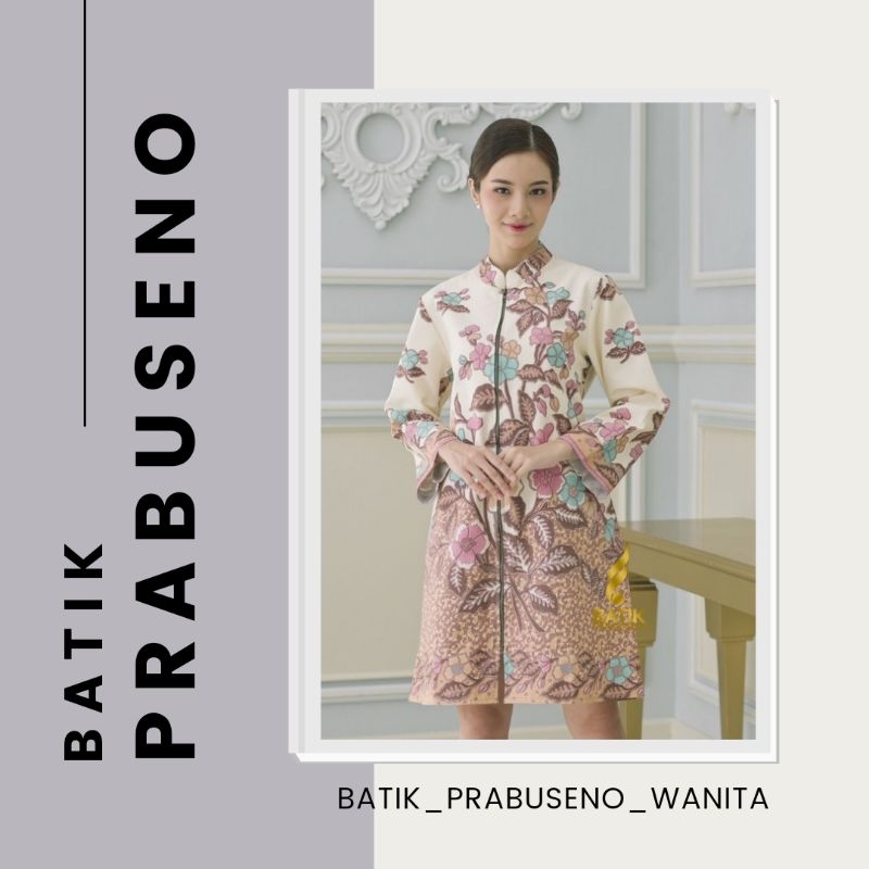 Batik Prabuseno - Shanum Tunik Batik Wanita Lengan Panjang Solo