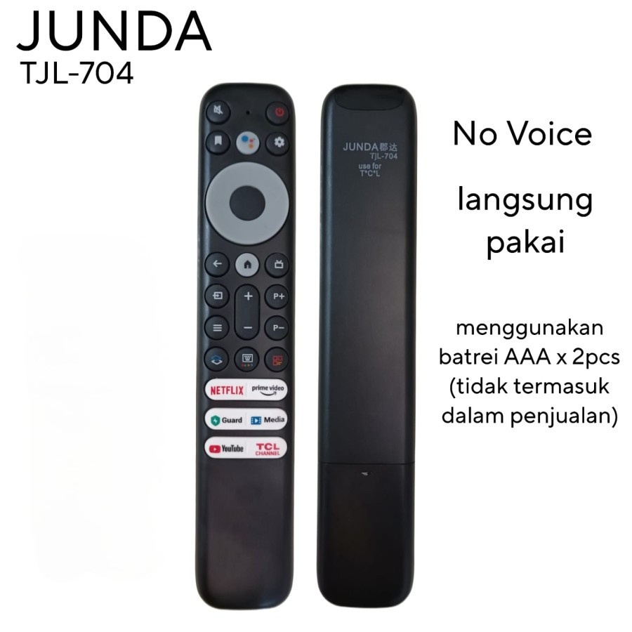 JUNDA 704 Remote Pengganti untuk Smart TV TCL Android