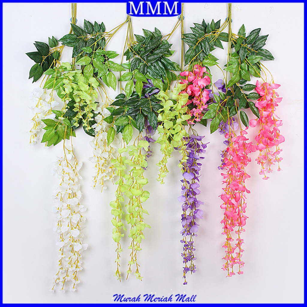 MMM Daun Plastik Wisteria Artifisial Daun Hias 54 Dekorasi Backdrop Pesta Daun Wisteria Imitasi Murah Tanaman Sintetis Dekorasi Ruangan Rumah Kamar Kantor Murah