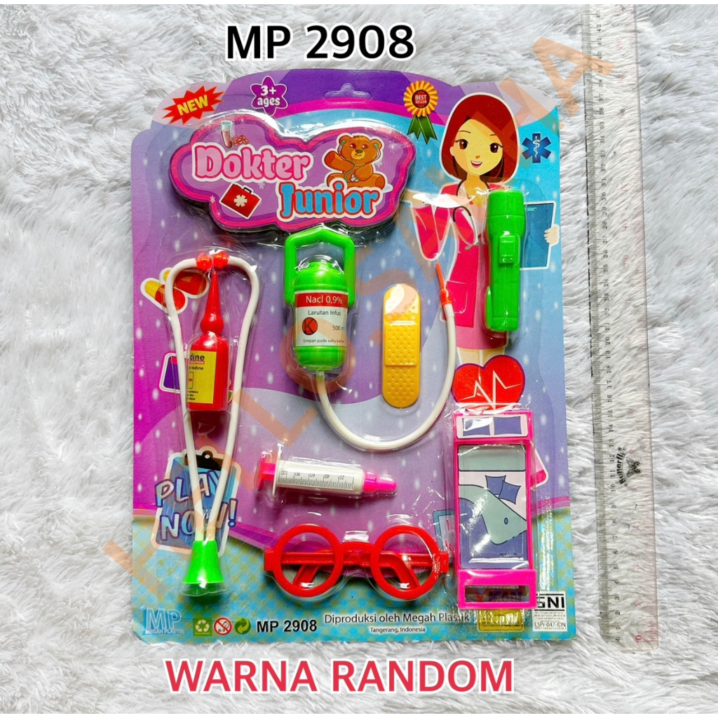 MAINAN MP 2908 DOKTER JUNIOR DOKTERAN DOCTOR MEDICAL TOOL SET ALAT PERIKSA MAIN KACAMATA STETOSKOP S