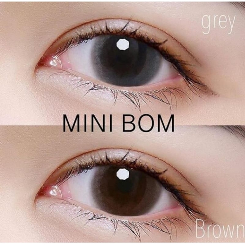 ORIGINAL SOFTLENS MINI BOM BROWN GRAY BLACK KITTY KAWAII NORMAL MINUS (0.00 - 10.00)