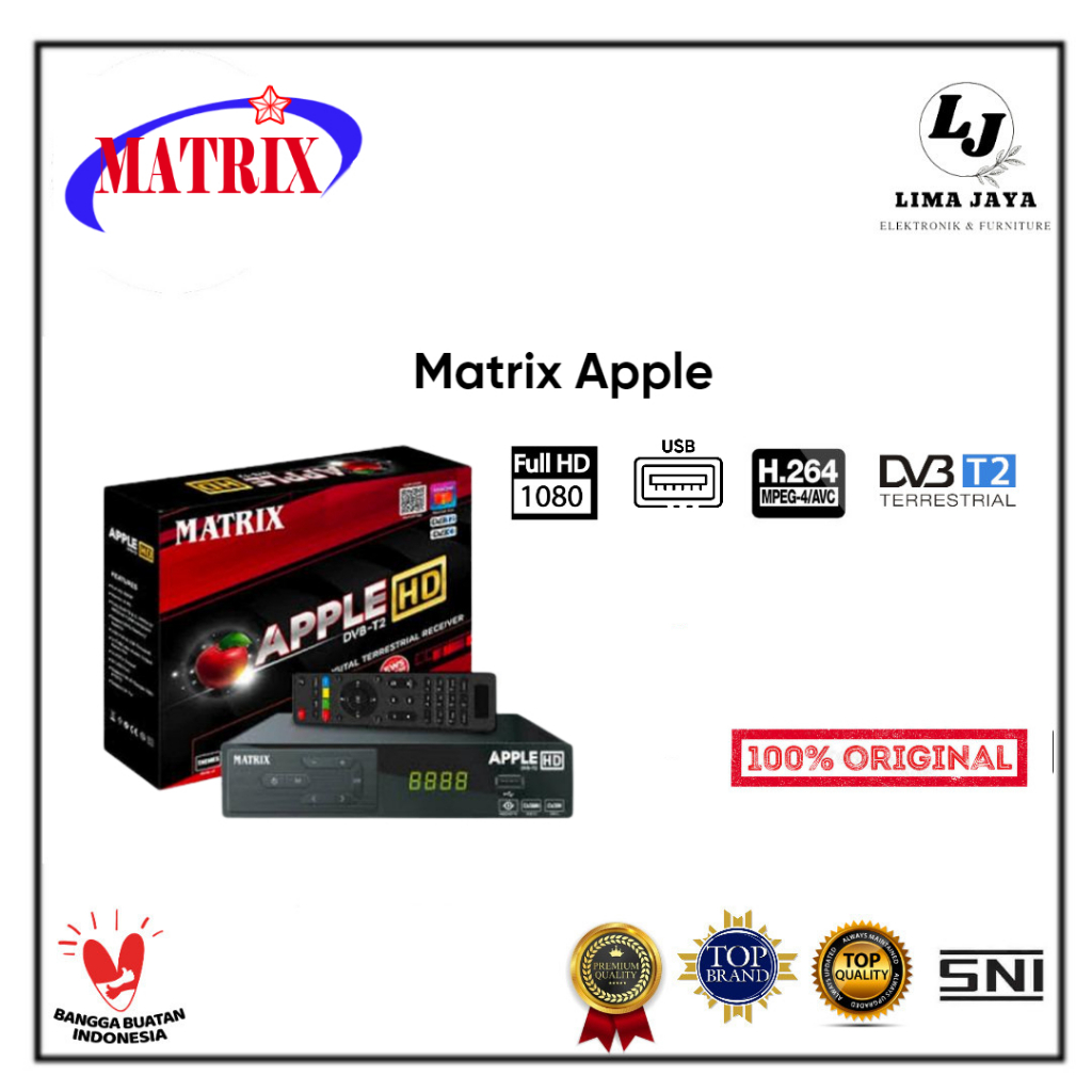 Set Top Box TV Digital Matrix Apple HD