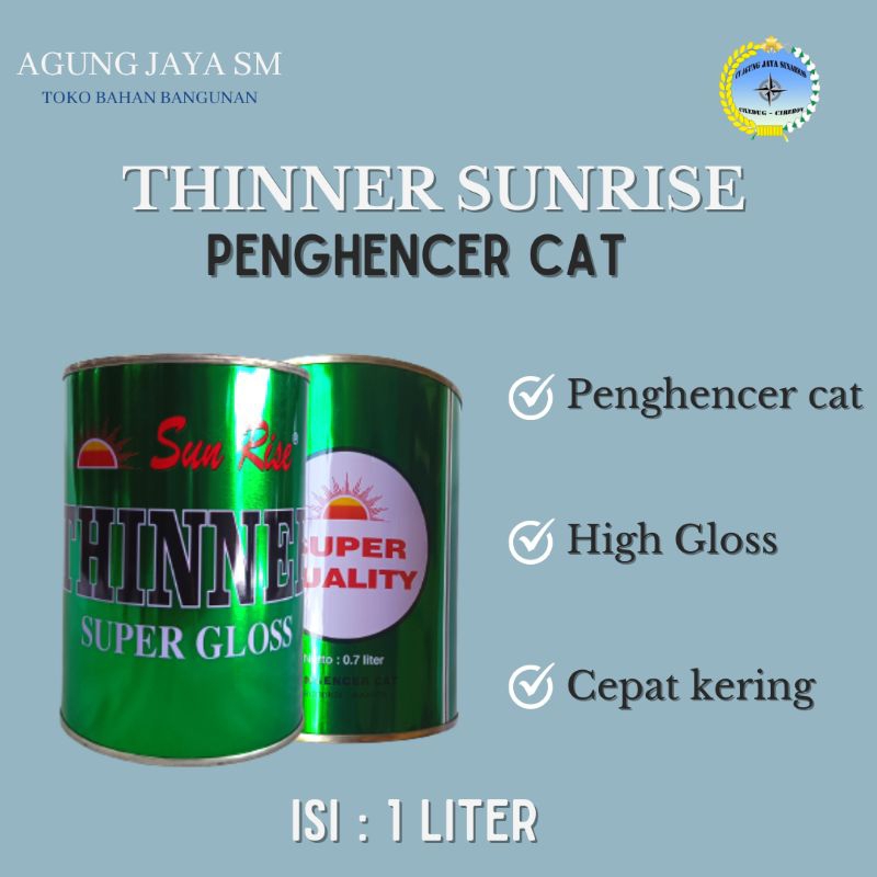 Thinner kaleng 1 liter / thinner penghencer cat minyak besi