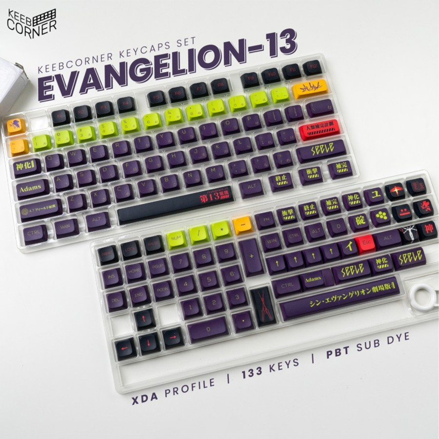 Keycaps Evangelion 13 PBT Dye-subs Keycaps 133 Set XDA Profile