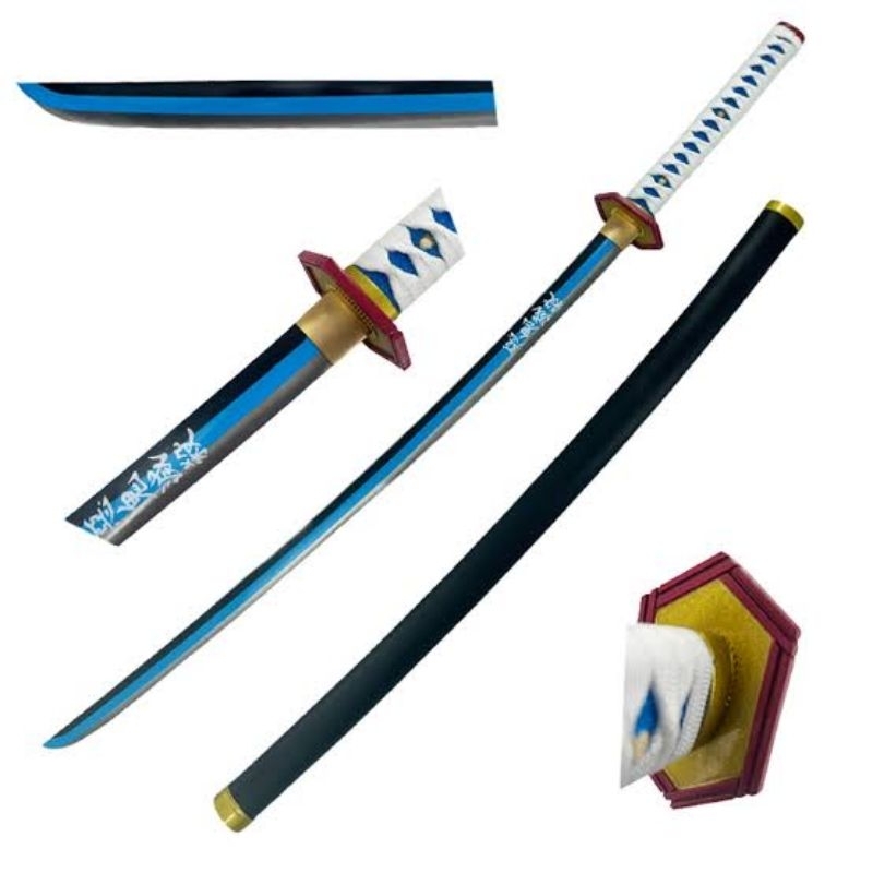 Katana Kayu Anime Demon Slayer - Giyu Tomioka(Cosplay Sword)