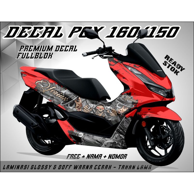 decal sticker variasi Honda PCX 160 new full body striping decal motor PCX 2022