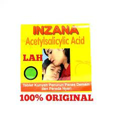 apotek jaya Inzana Per Strip isi 4  - Obat Penurun Panas Demam Insana Sakit Gigi Nyeri Asam Salisila