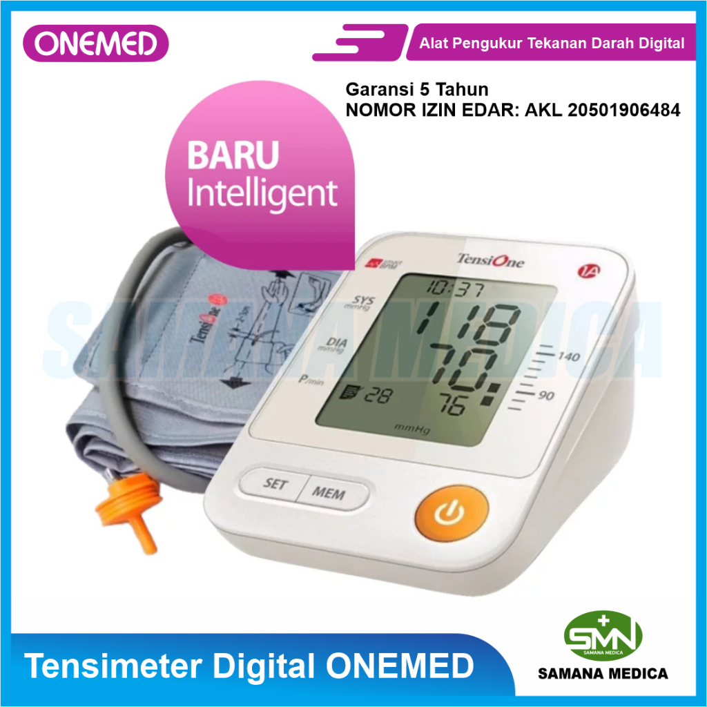 Tensimeter TensiOne - Suara Alat Ukur Tekanan Darah TANPA SUARA Digital TensiOne 1A ONEMED Promo Murah TENSI