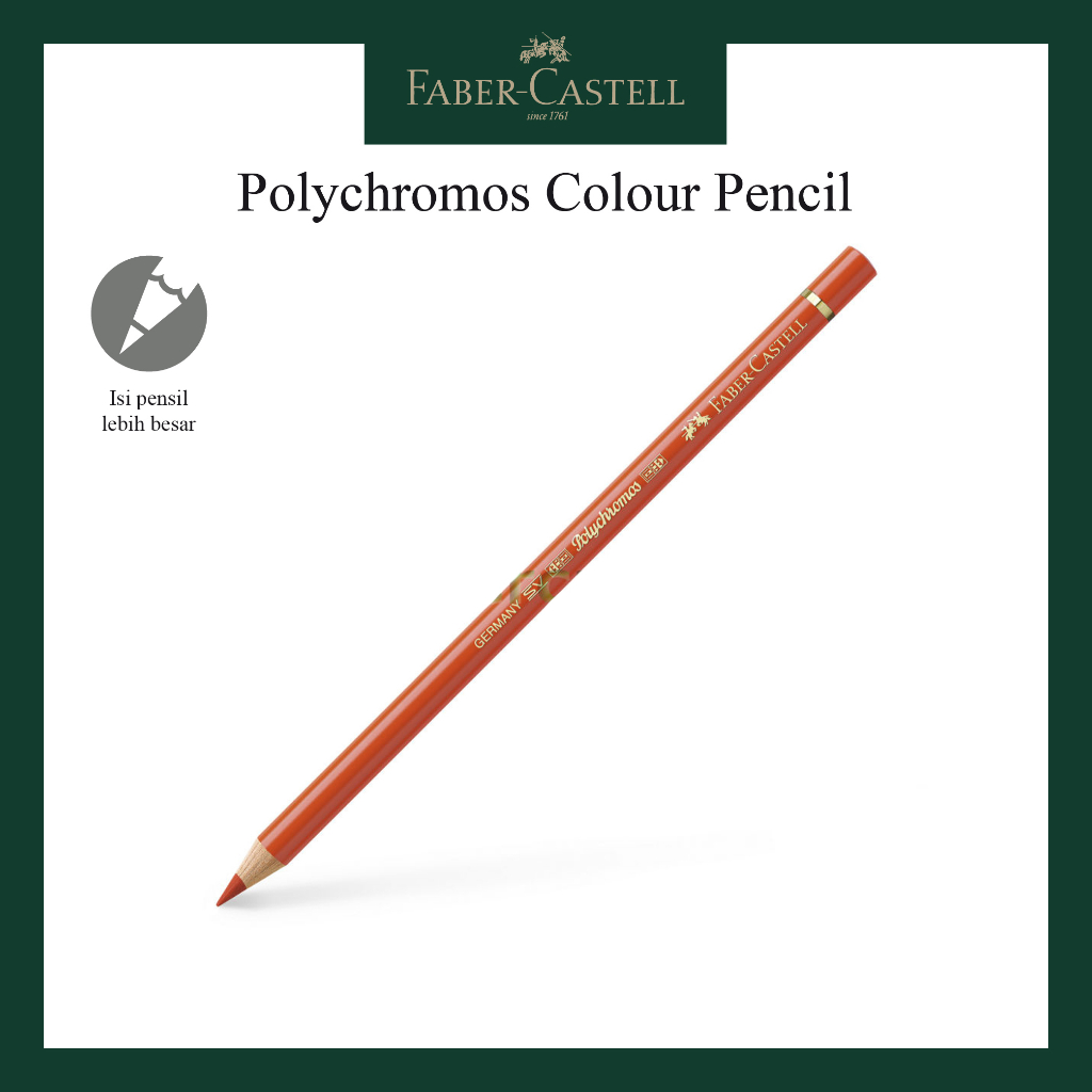 

Pensil Polychromos Faber Castell Dark Cadmium Orange 110115