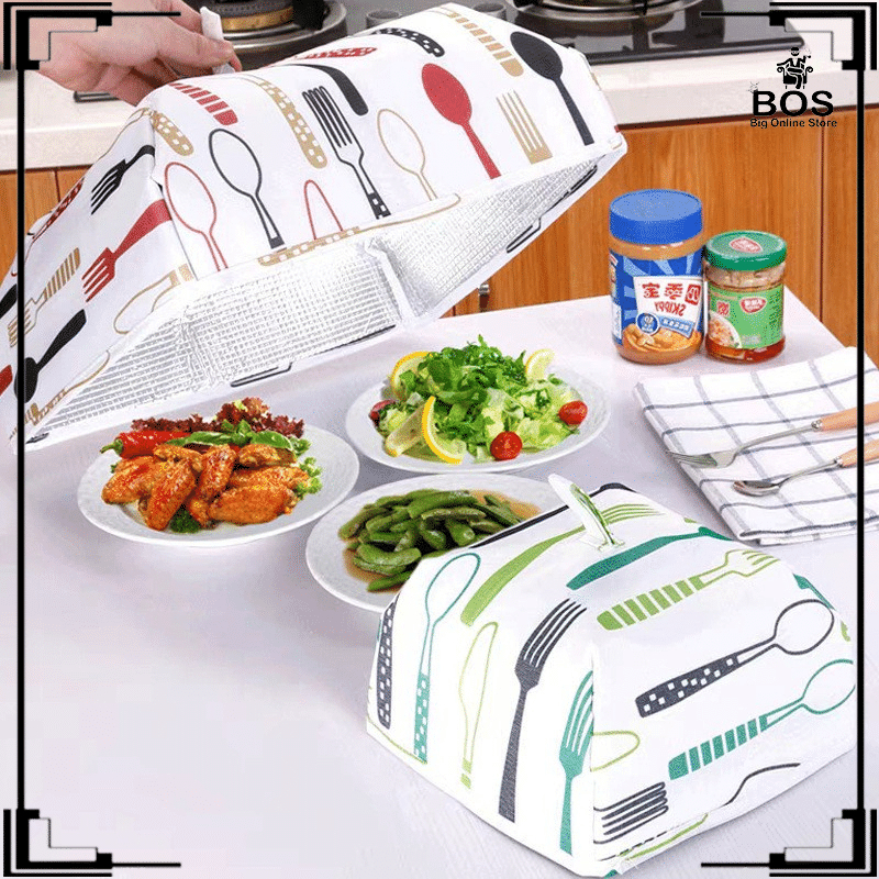BOS-Tudung Saji Lipat Aluminium Foil / Penutup Makanan Dan Lauk Anti Panas / Tudung Saji Aluminium Foil Tahan PanasTudung Saji Lipat Aluminium Foil / Penutup Makanan Dan Lauk Anti Panas / Tudung Saji Aluminium Foil Tahan Panas
