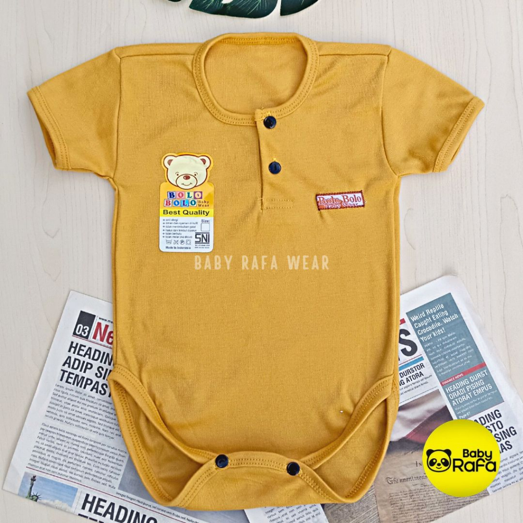 Serian Mustard - 3 pcs Jumper Bayi MUSTARD SERIES 0 sd 6 Bulan merk SNI Bolo - Bolo / Baju Bayi JUMPER Serian Mustard