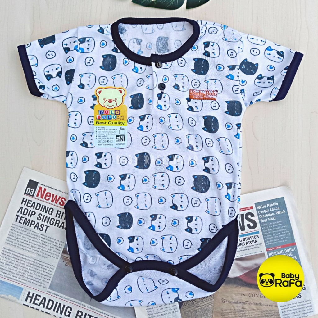 Serian Navy - 3 Pcs Jumper Bayi Serian NAVY Baju Kodok Bayi Jumpsuit Bayi Jumper Bodysuit Bayi SNI Bolo Bolo