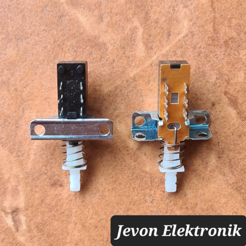 DPDT 6 kaki 2x3 Switch Saklar 6 p pin Push Button 6p