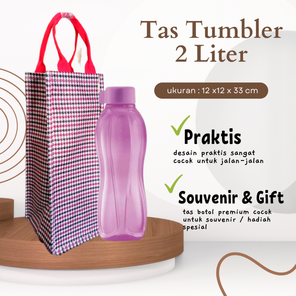 Tas Tumbler 2 Liter Sarung Botol Minum Tas Jinjing Souvenir Anti Air