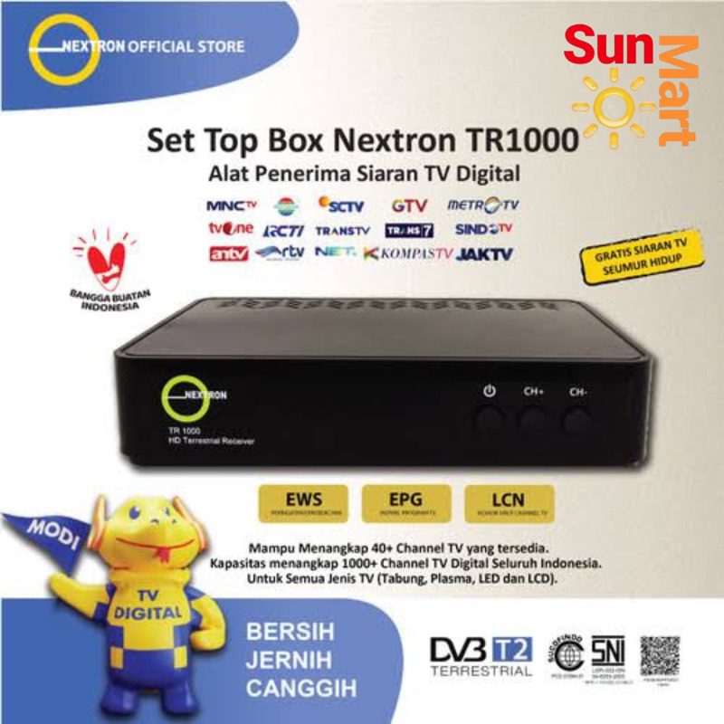 Set Top Box Tv Digital DVB T2 STB Nextron TR1000SE
