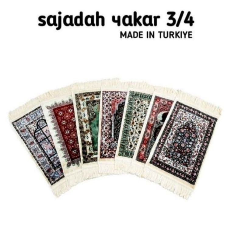 Sajada Mini Sajadah Turkey YAKAR 35X65 CM IMPORT BISA COD