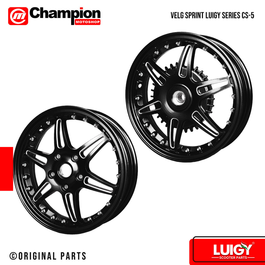 Velg Vespa Ring 12 Matic Sprint Primavera Satu Set CS 05 Luigy