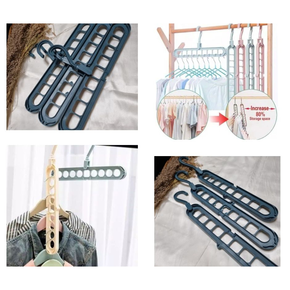 Magic Hanger Gantungan Baju Organizer 9 in 1 Serbaguna GANTUNGAN BAJU MAGIC/ 9 IN ONE HANGER/ MAGIC 